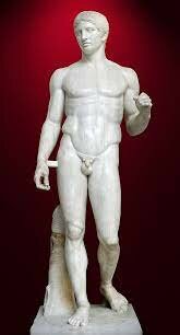 Doryphoros (Spear bearer) Polykleitos Original 450-440 B.C.E. Roman copy (marble) of the Greek original (bronze)