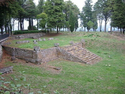 Ruinas del Templo Etrusco de Belvedere en Orvieto