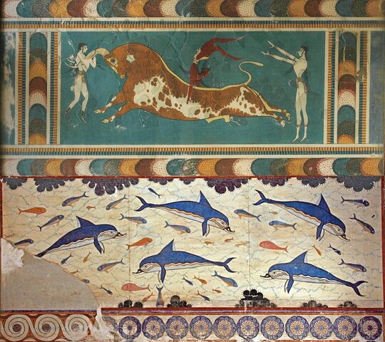 CRETA. Frescos del Palacio de Cnossos