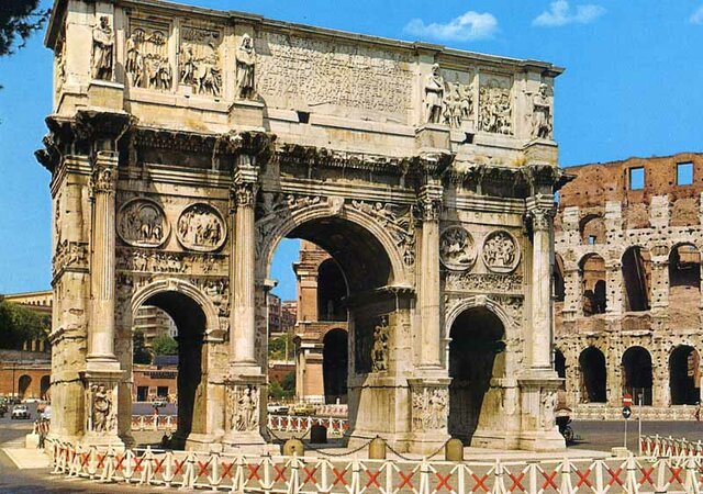 ROMA. Arco de Constantino y relieves