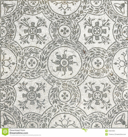 Mosaico geométrico de la villa Adriana en tívoli