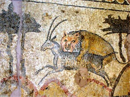 Mosaico de una villa romana en Cardeñajimeno.