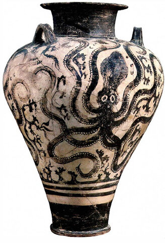Vaso Globular - Museo de Heraklion, Creta, Grecia.