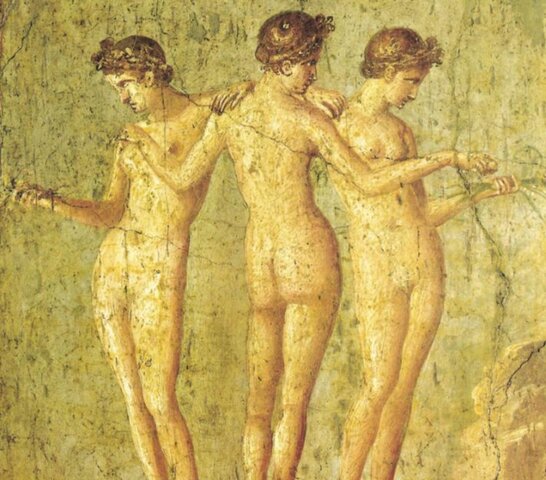 Retrato de “Las Tres Gracias” - Museo Arqueológico Nacional, Nápoles, Italia.
