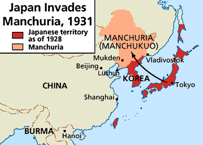 Japan invades manchuria
