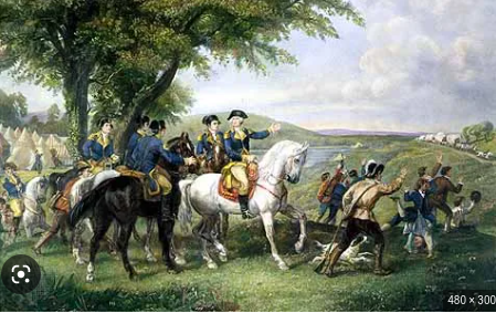 Washinton arrives on outskirts of Boston with Continental troops