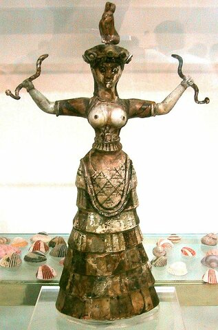 DIOSA DE LAS SERPIENTES.PALACIO DE CNOSSOS.PERIODO NEOPALACIAL.MUSEO DE HERAKLION
