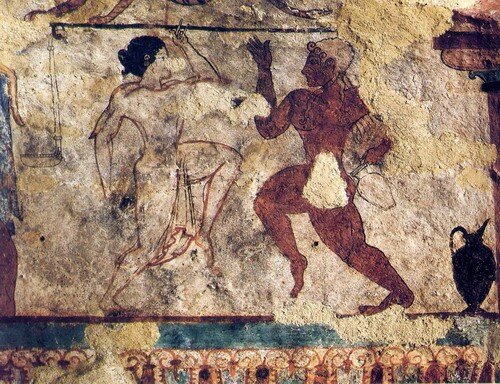 Frescos de la tumba de las leonas (Tarquinia)