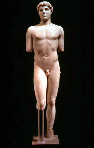 Efebo de Kritios. Museo de la Acrópolis de Atenas.