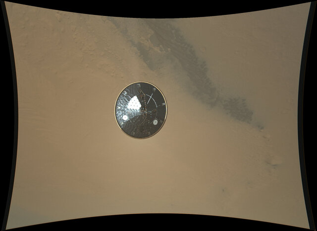 Ejected Heat Shield as the rover descended to the Martian surface
