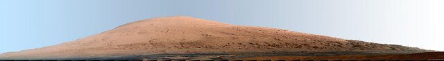 Curiosity's view of Mount Sharp (September 20, 2012; white balanced)