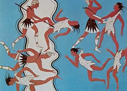 FRESCO GUERREROS DE PILOS.MICÉNICO.PALACIO DE PILOS. HERÁLDICO RECIENTE III.