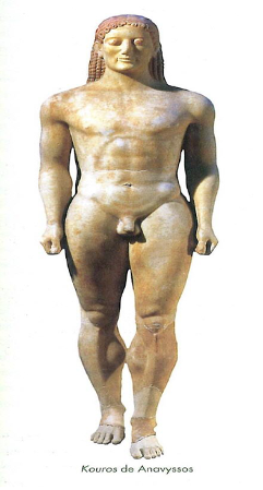 Grecia arcaica. Escultura: Kourós de Anavyssos.
