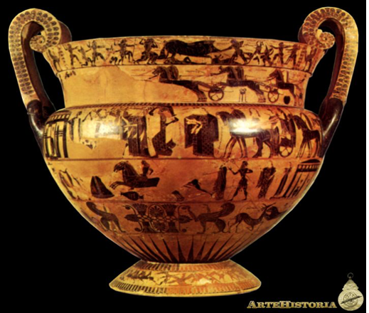 Grecia arcaica- cerámica pintada: el Vaso de François s. VI a.C.