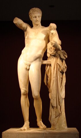 Hermes con Dionisos. Época Clásica. Arte Griego.