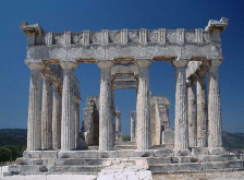 Grecia arcaica. La arquitectura: Templo de Afaia en Engina