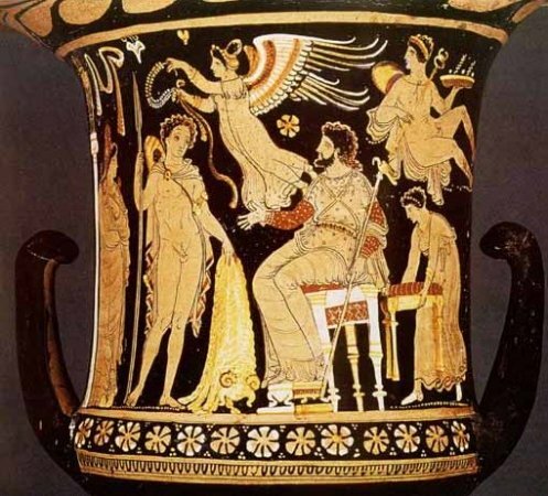 Crátera de Columnas. Época Clásica. Arte Griego.