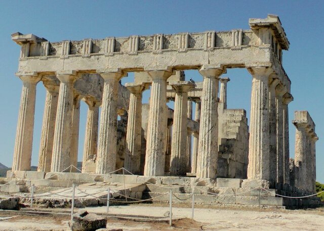Templo de Aphaia en Egina. Época pre-clásica. Arquitectura Griega.