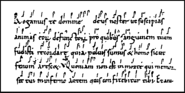 Aparicio dels neumas i signes per representar notes