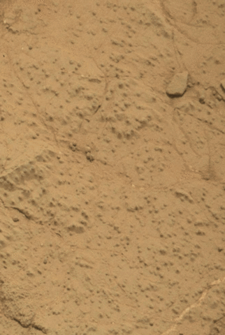 "Cumberland" bedrock on Mars - Curiosity's second drilling site - before/after