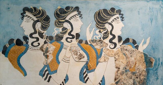 Las Damas de Azul - Pintura 2000 - 1600 a.C.