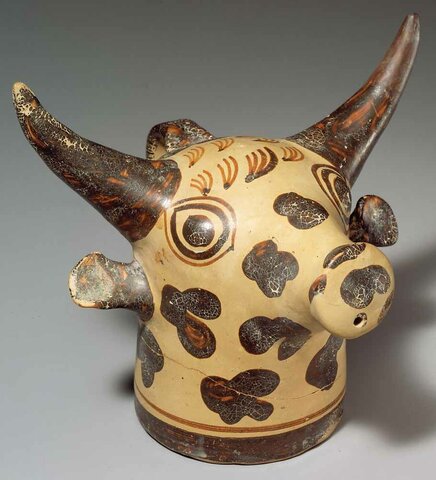 Jarrón en forma de Cabeza de Toro - 1400 a. C