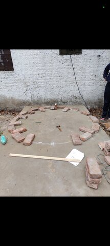 Circunferencia en el cemento