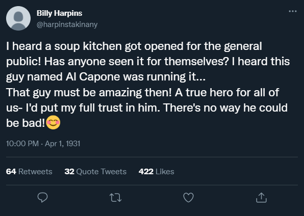 Al Capone Opens Soup Kitchen