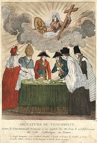 Concordat of 1801 (yellow)