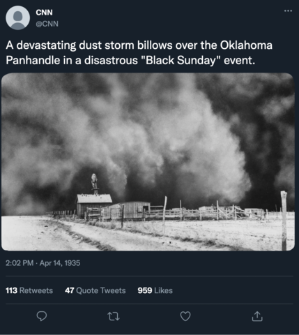 Black Sunday- the worst Dust Storm in the Dust Bowl
