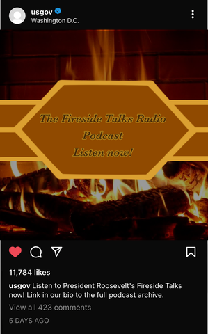 Roosevelt's first Fireside Chat