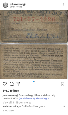 First Social Security Number Issued