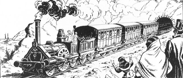 Arribada del ferrocarril a l'estat Espanyol