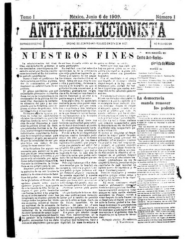 José Vasconcelos asumió la dirección de "El Antirreeleccionista".