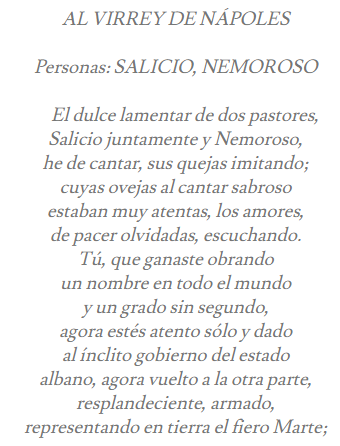Garcilaso de la Vega: Égloga 1