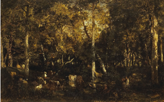 Intérieur de Foret de Théodore Rousseau