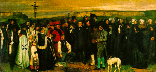Un enterrement à Ornans de Courbet