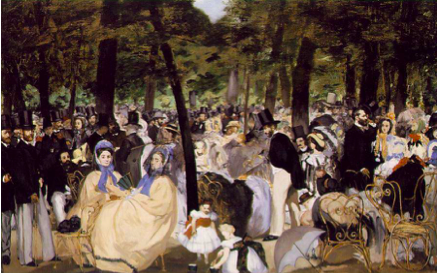 Musiques aux tuileries de Manet