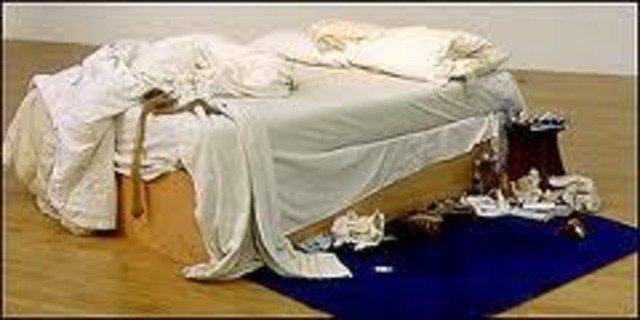 They tied her to the bed.