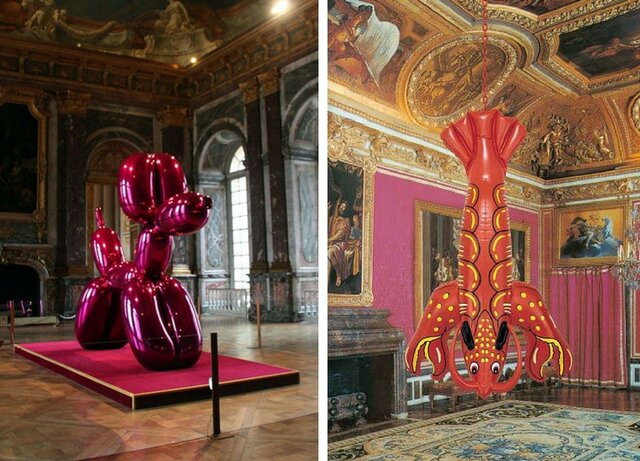 Jeff Koons exposé dans le château