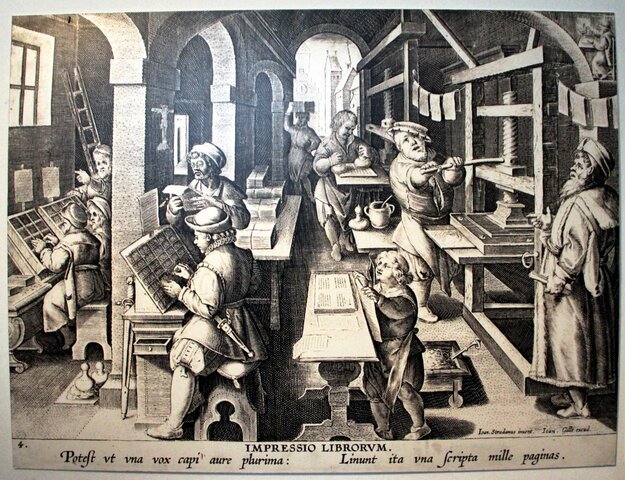Première imprimerie par Gutenberg
