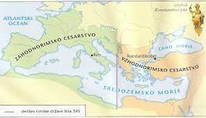 Delitev rimskega imperija na V in Z