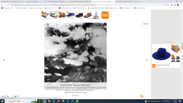 Hiroshima and Nagaski