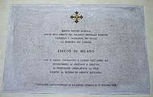 Podpis Milanskega edikta