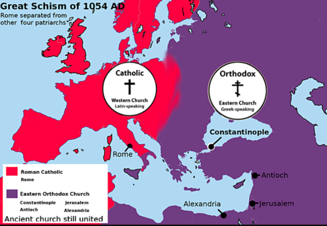 1054  > Veliki cerkveni razkol