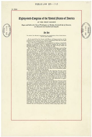 Voting rights Act of 1965