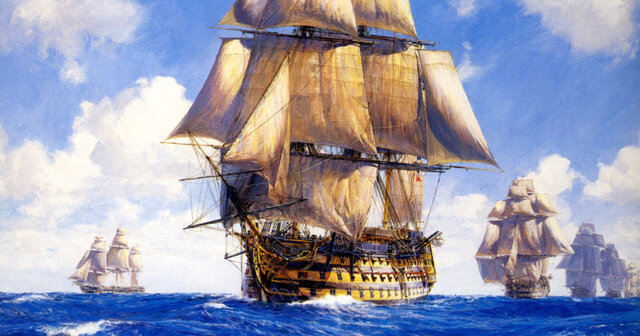 The Battle of Trafalgar (red)