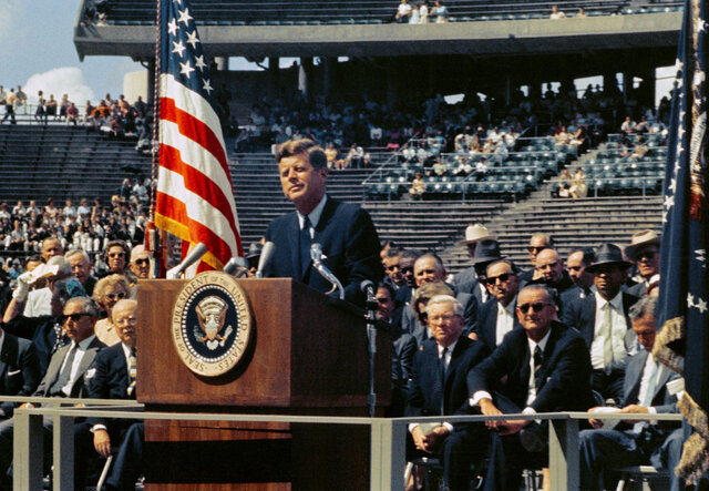 JFK's speech and commitment to getting to the moon