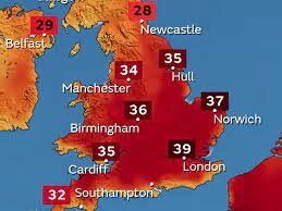 A record heat in the United Kingdom
