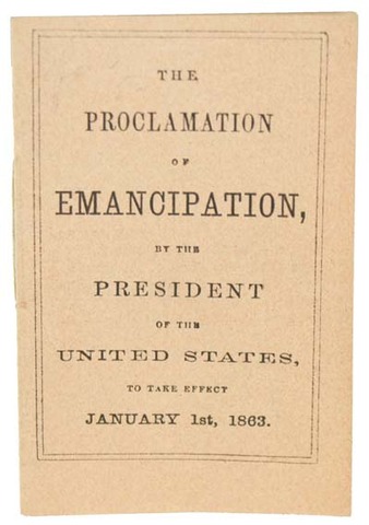Emancipation Proclamation Takes Effect